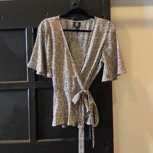 Nordstrom leopard wrap top